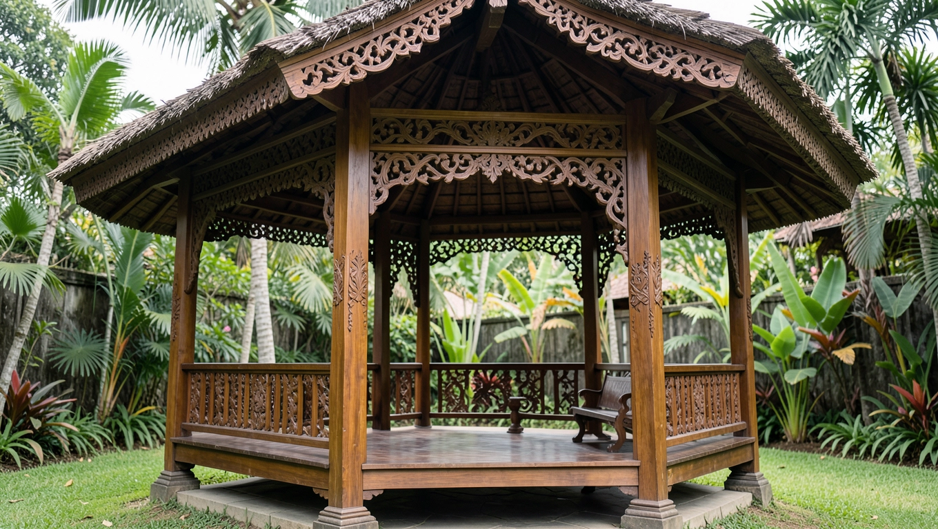 Altana z bali drewnianych