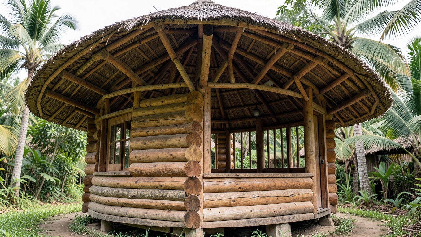 Altana z bali okrągłych