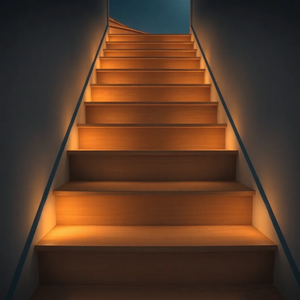 Bezprzewodowe oświetlenie schodów z czujnikiem ruchu