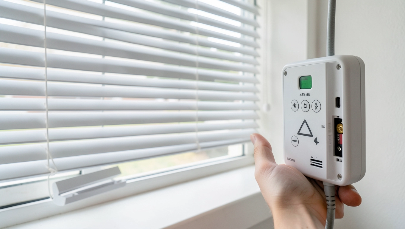 Bezprzewodowe sterowanie silnikiem rolet wewnętrznych