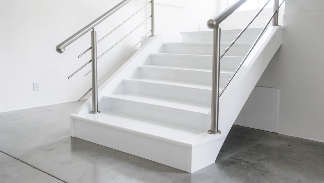 Białe schody z czego zrobić
