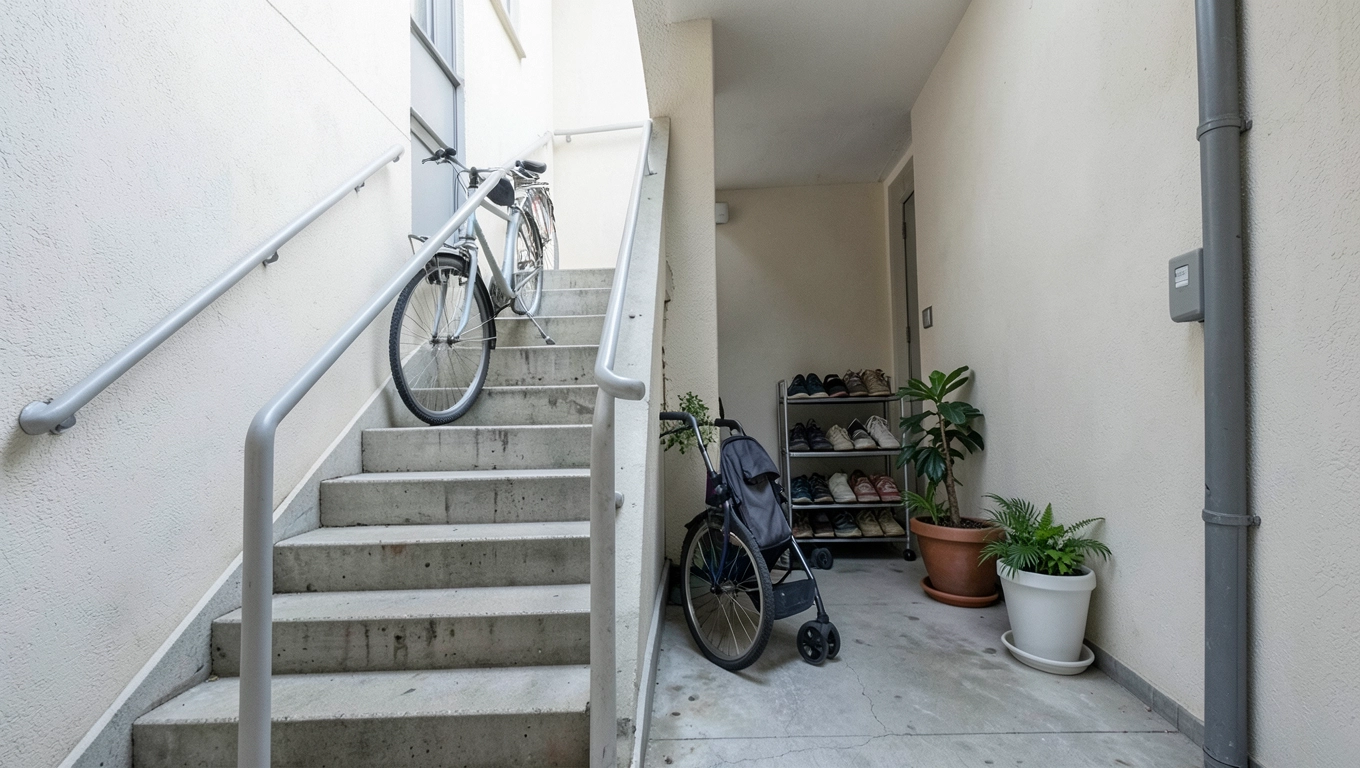 Co można trzymać na klatce schodowej