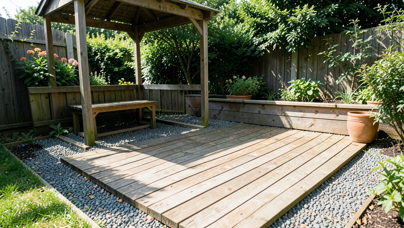 Co na podłogę w altanie na działce