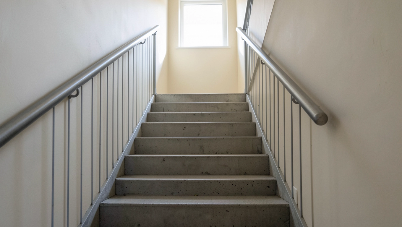 Czy można siedzieć na klatce schodowej