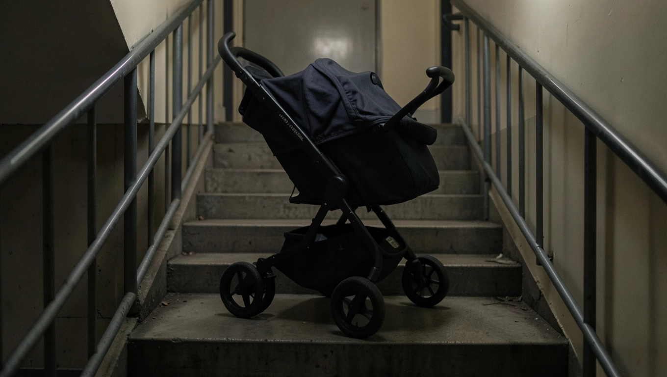 Czy wózek dziecięcy może stać na klatce schodowej