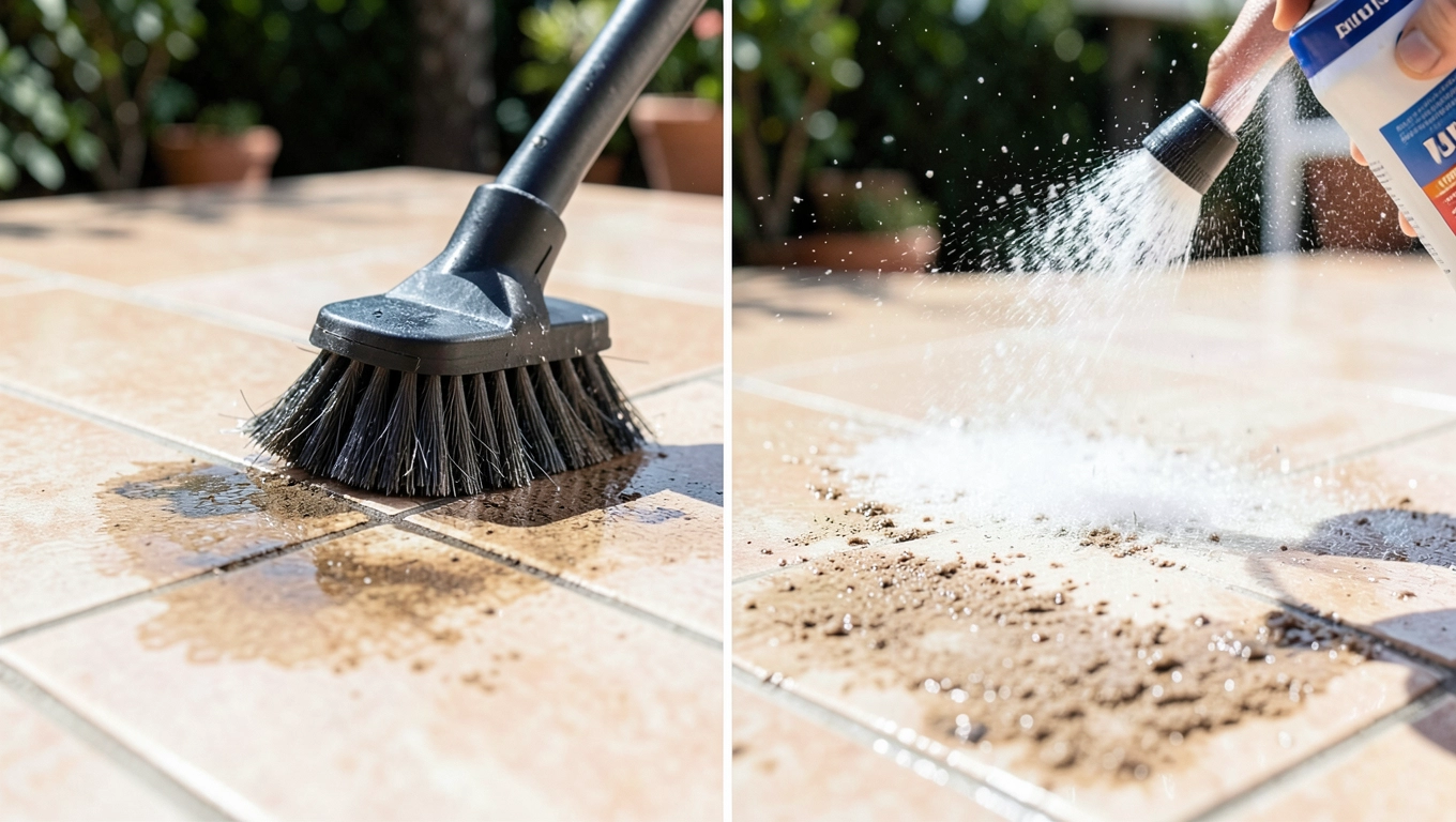 czym wyczyścić płytki gresowe na tarasie