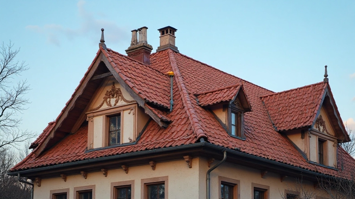 dach dwuspadowy z naczółkami