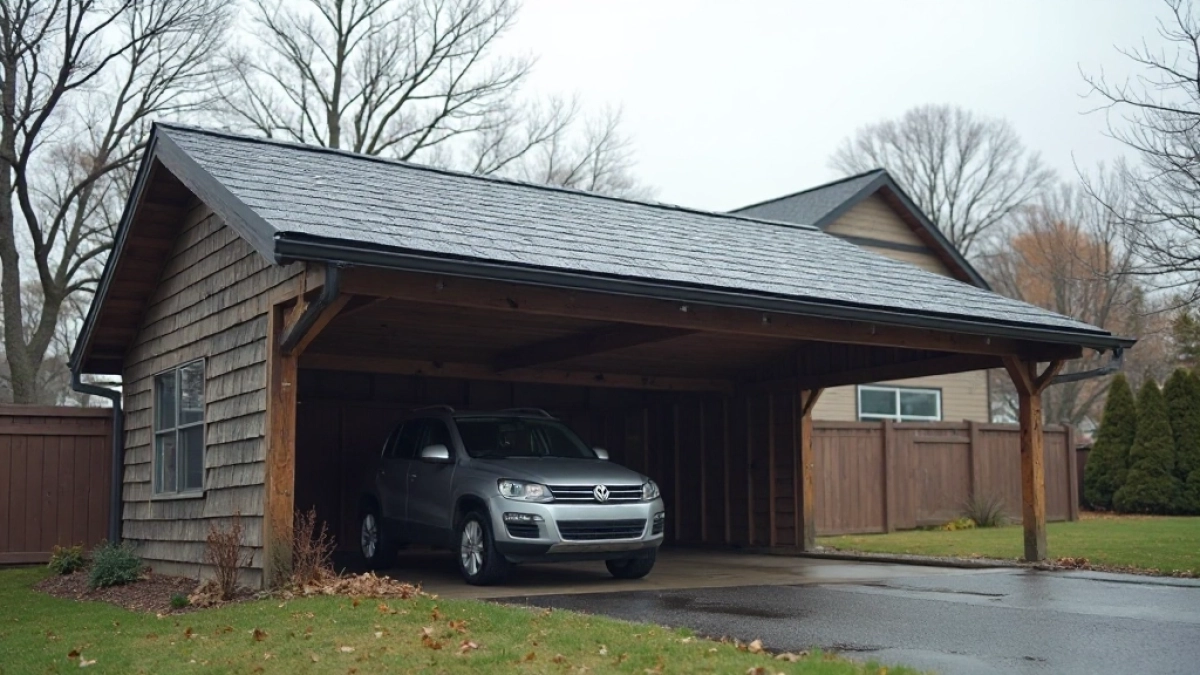 dach garażu jednospadowy