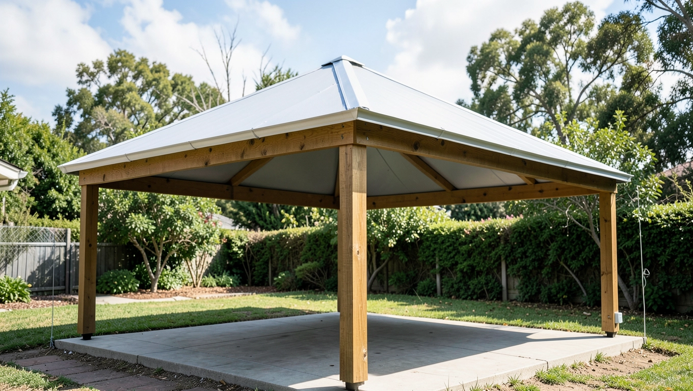 Dach jednospadowy zadaszenia tarasu 3x4