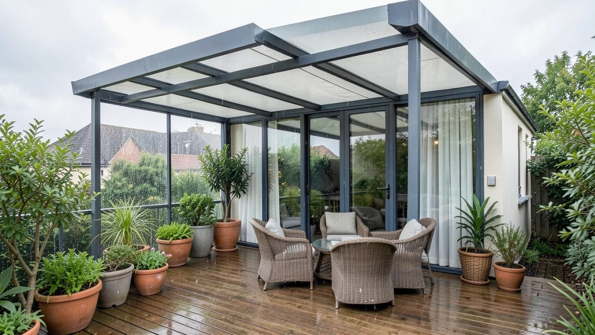 dobudowa tarasu z zadaszeniem