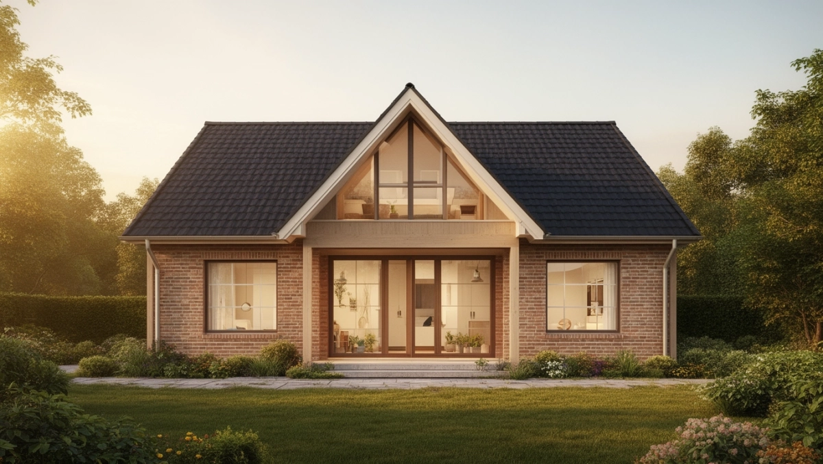 Dom parterowy dach dwuspadowy z poddaszem