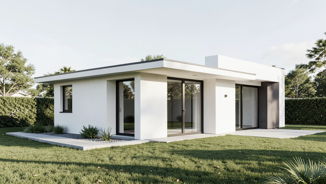 Dom parterowy z płaskim dachem do 70m2