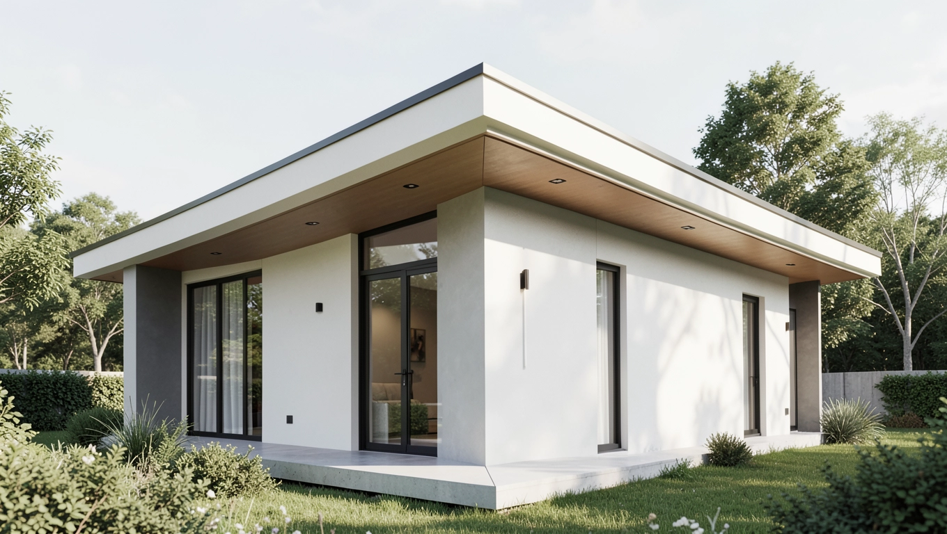 dom z płaskim dachem 70m2