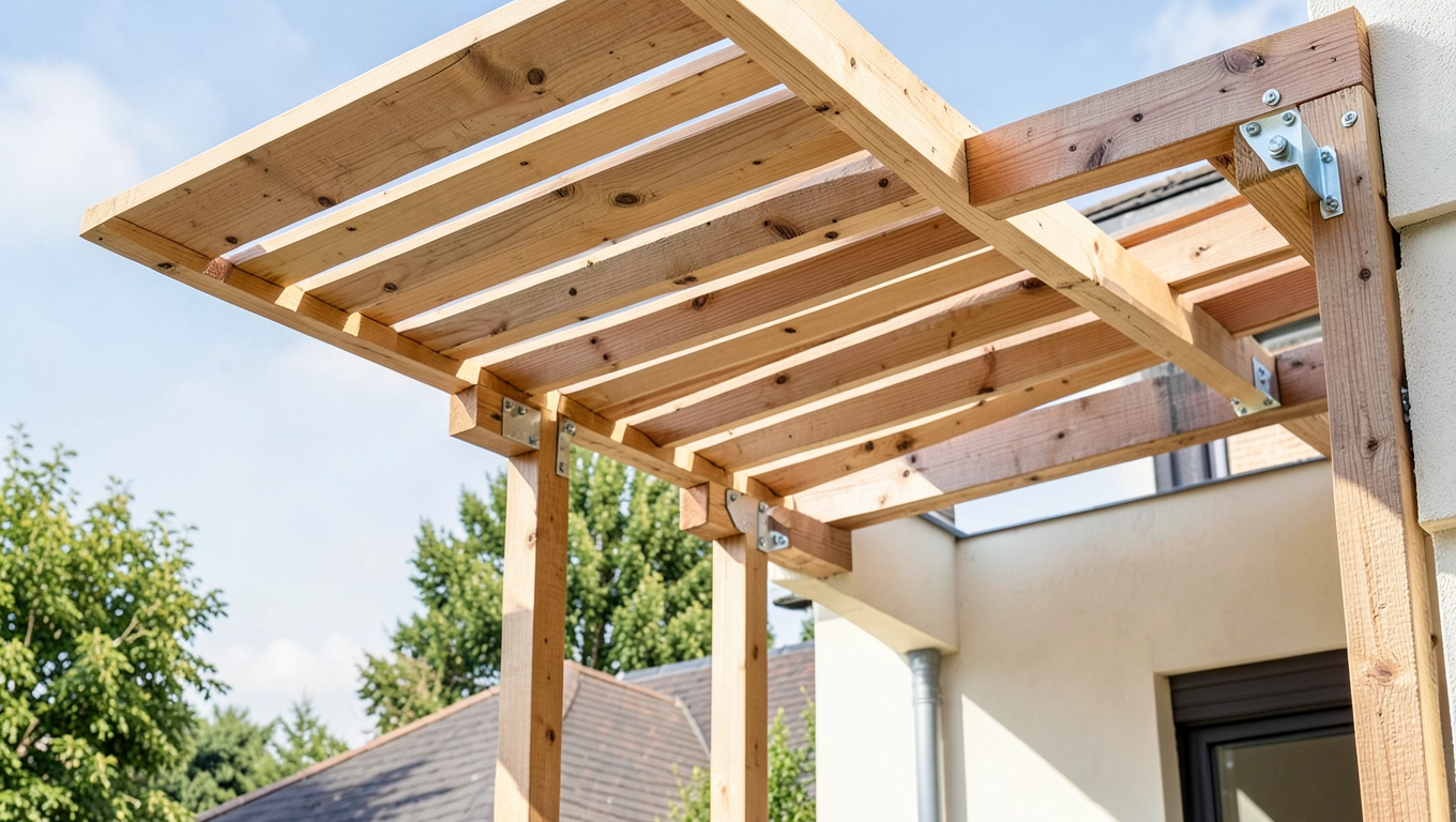 Drewniane zadaszenie tarasu do samodzielnego montażu