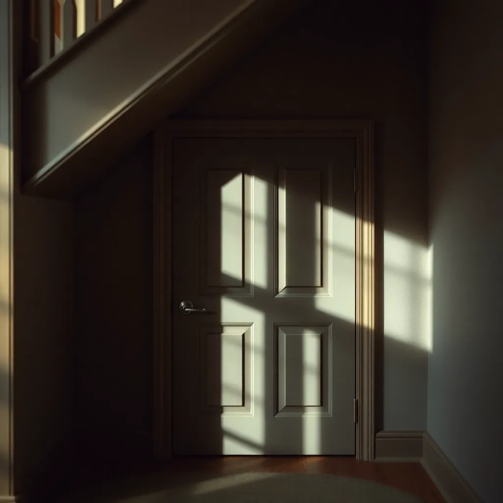 Drzwi do schowka pod schodami