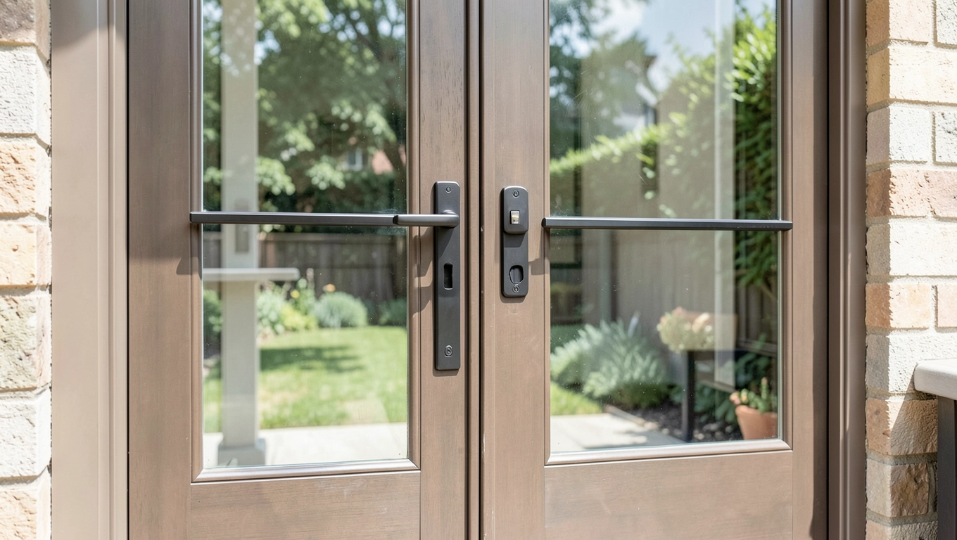 Drzwi tarasowe zamykane na klucz