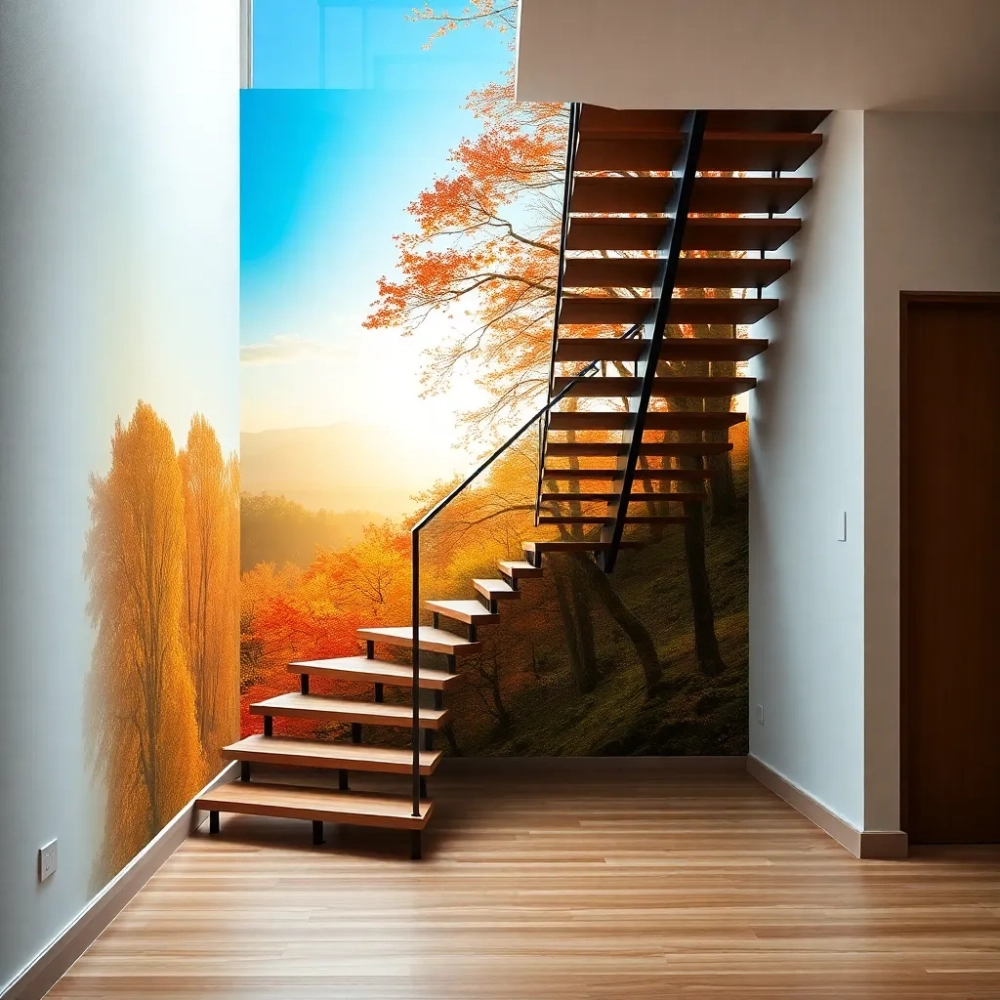 Fototapeta na klatce schodowej