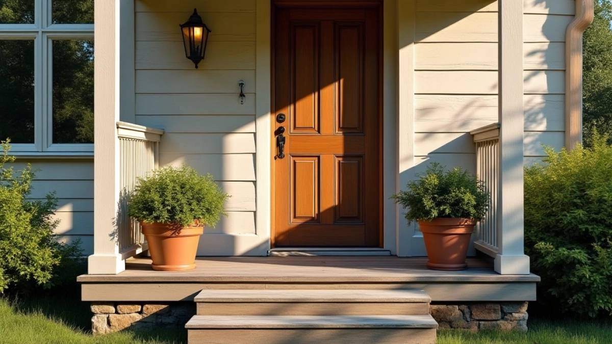 Ganek przed domem drewniany