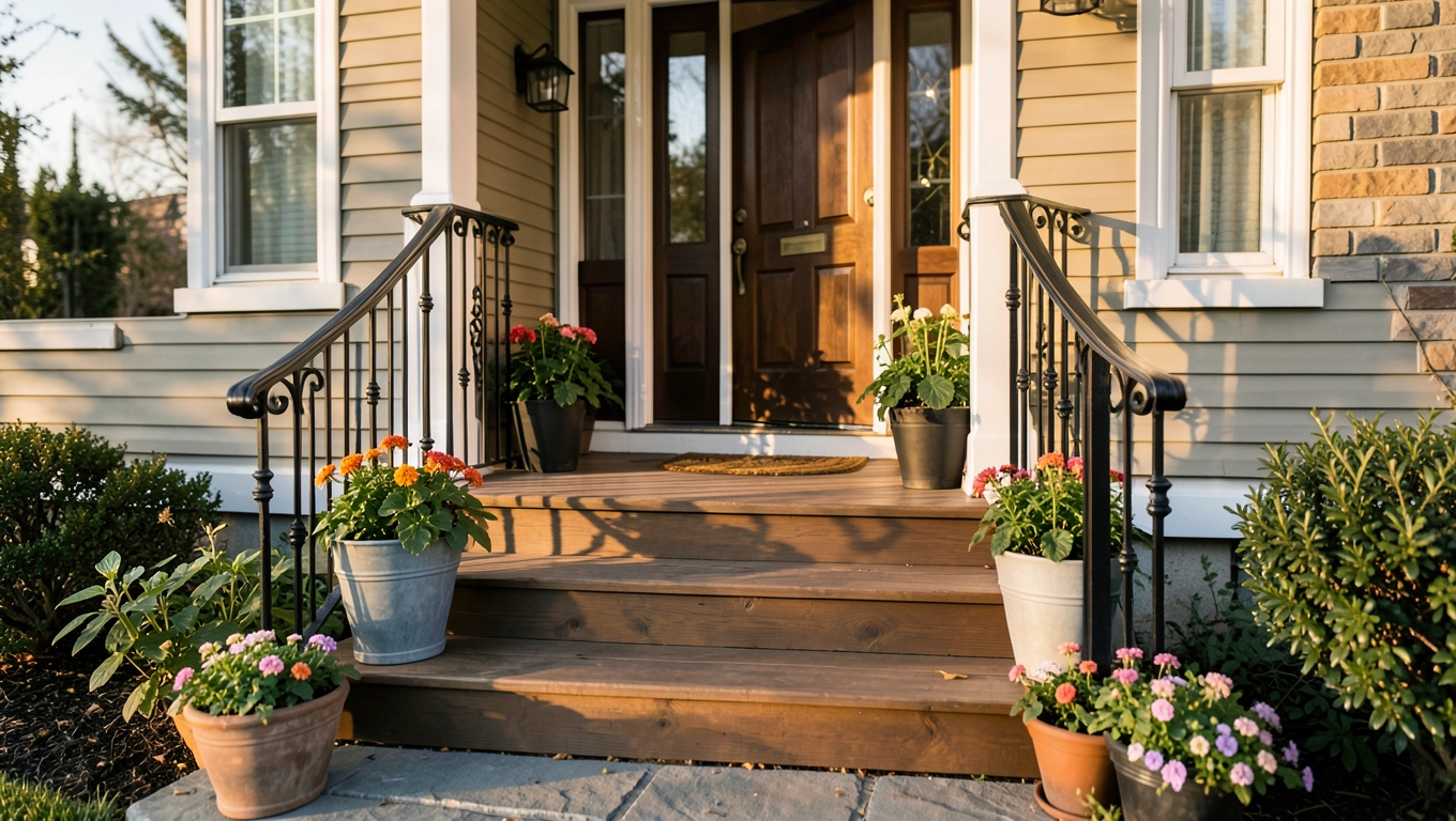 Ganek przed wejściem do domu