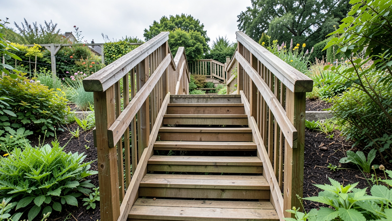 Gotowe schody do ogrodu