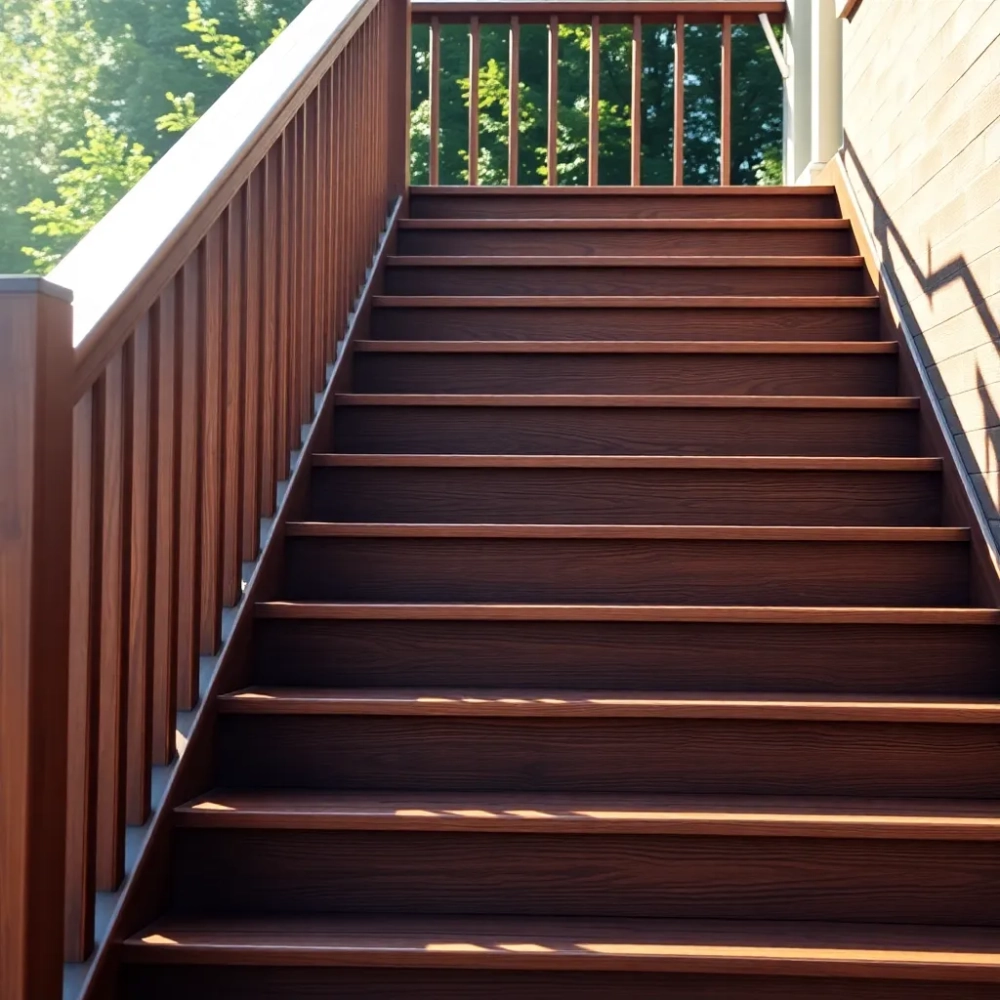 Gotowe schody drewniane na taras