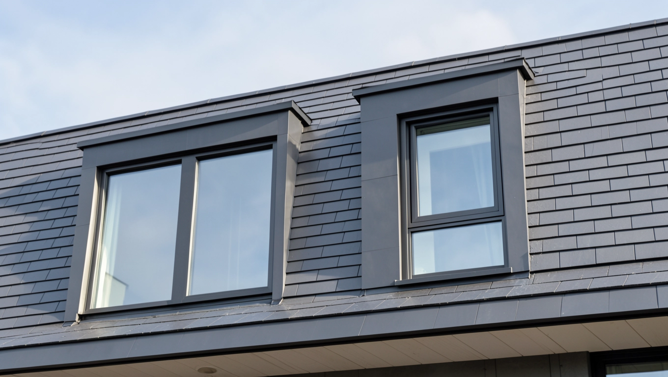 Grafitowy dach jakie okna
