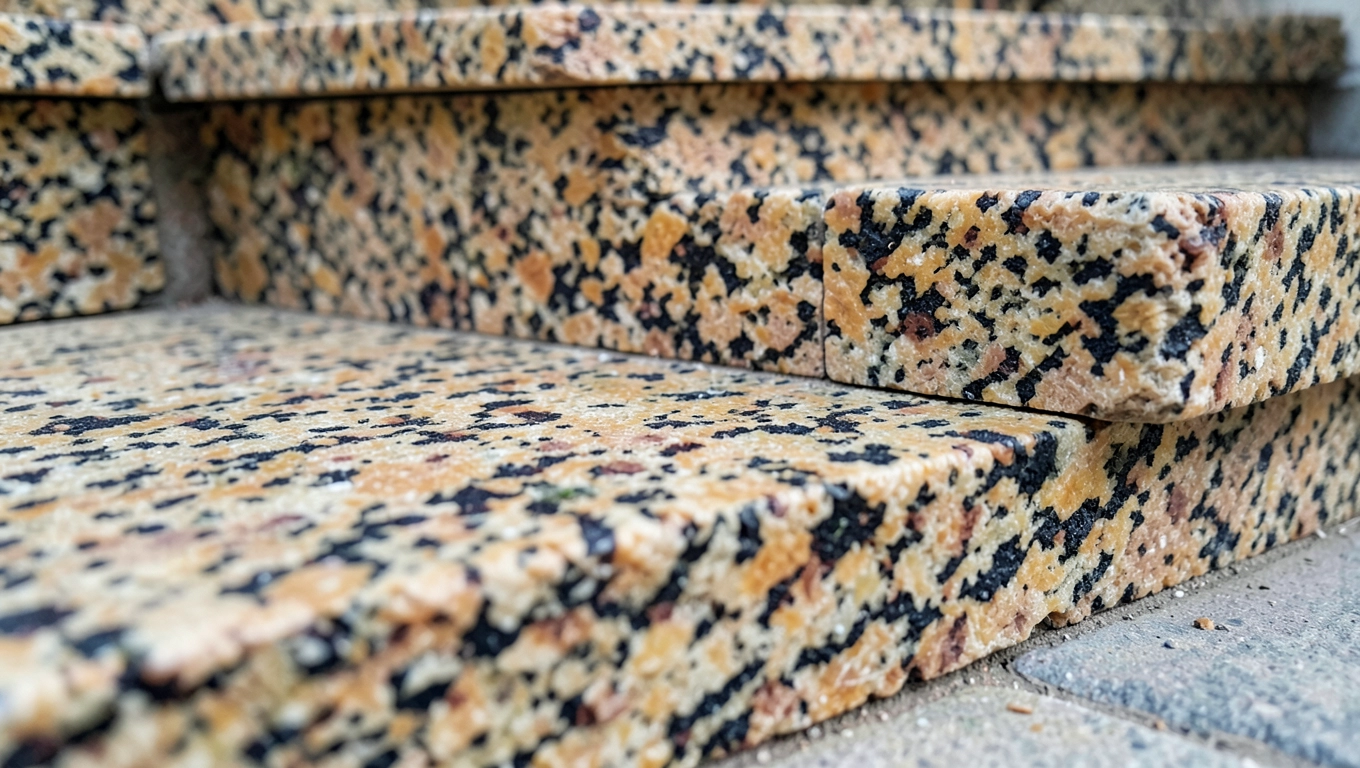 Granit płomieniowany na schody zewnętrzne cena