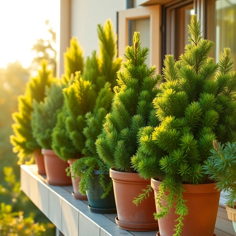 Iglaki na balkon słoneczny