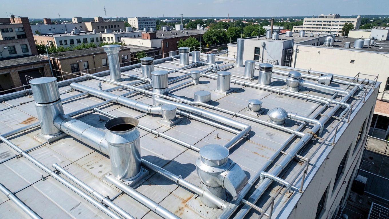 Ile kominków wentylacyjnych na dachu