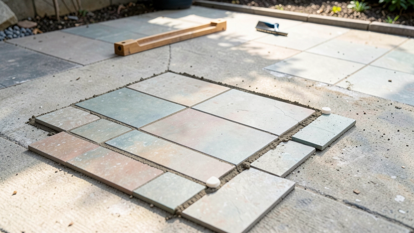 jak kłaść płytki na tarasie