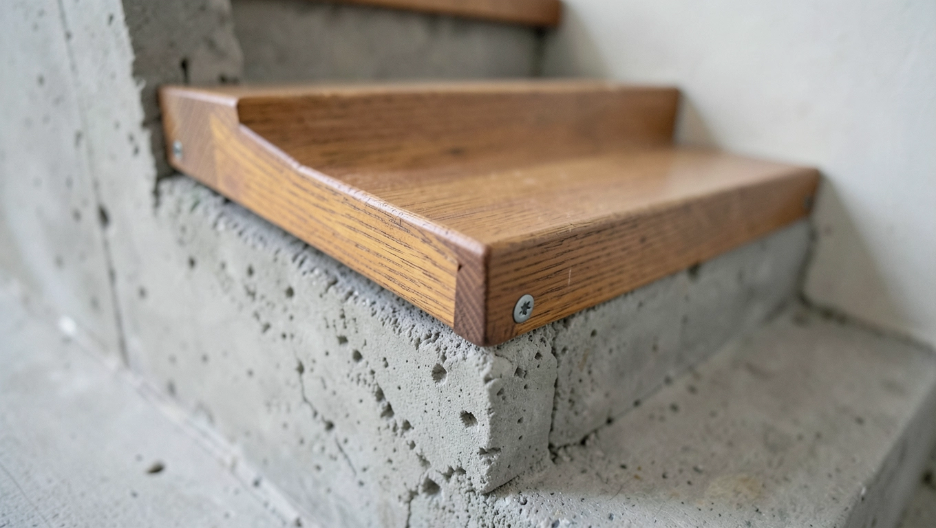 Jak samemu zrobić stopnie drewniane na schodach betonowych
