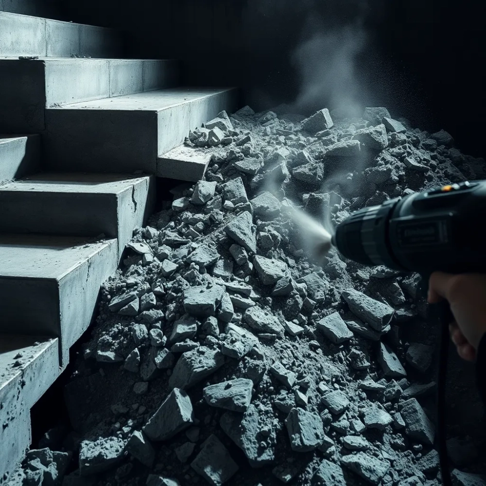 Jak skuć schody betonowe