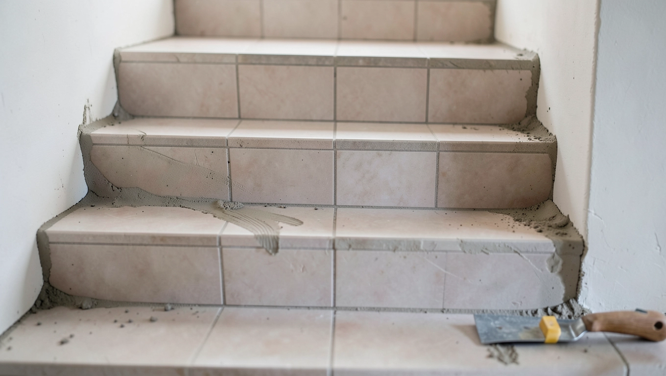 jak układać płytki na schodach