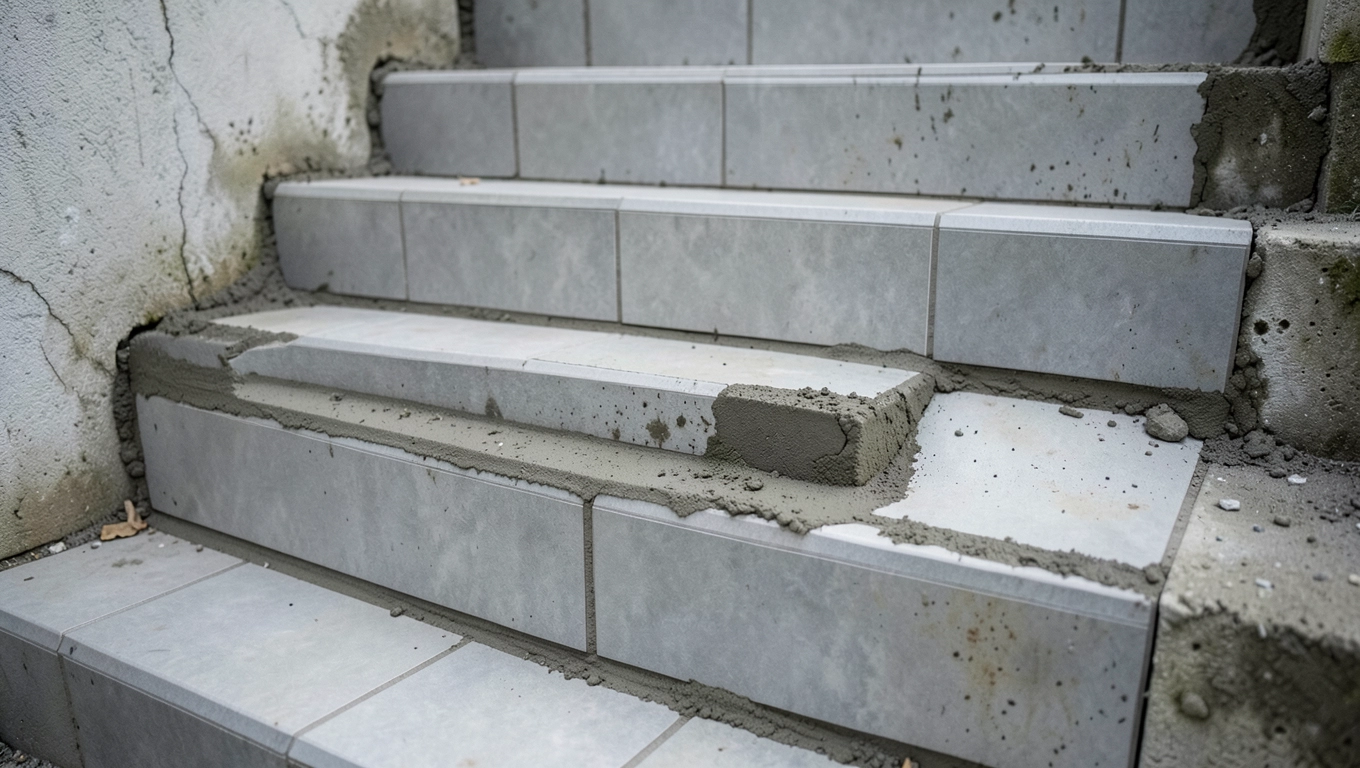 jak ułożyć płytki na schodach zewnętrznych