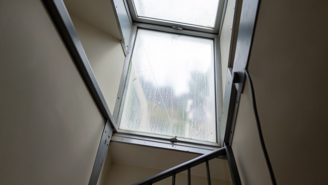 Jak umyć okno dachowe na klatce schodowej