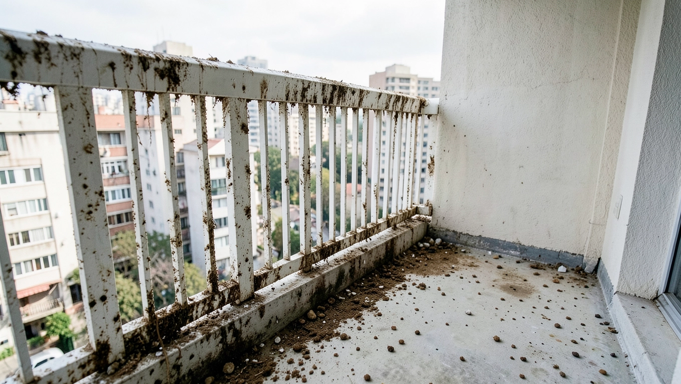 Jak wyczyscic balkon z odchodów gołębi