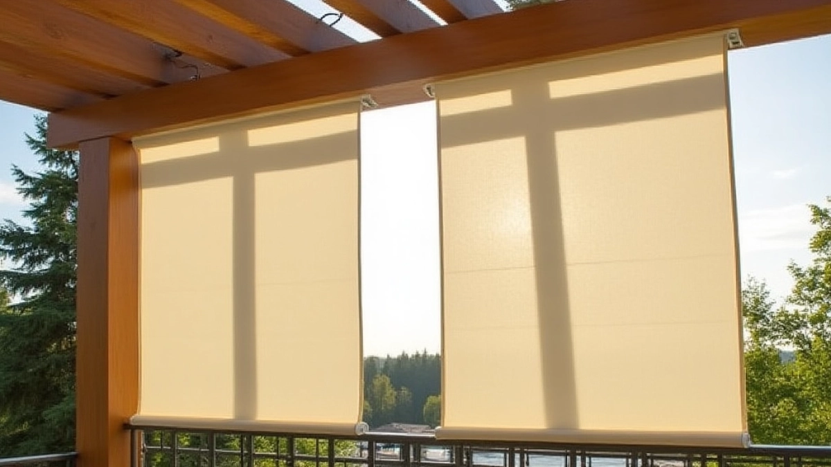 jak zamontowac zaslony na pergoli