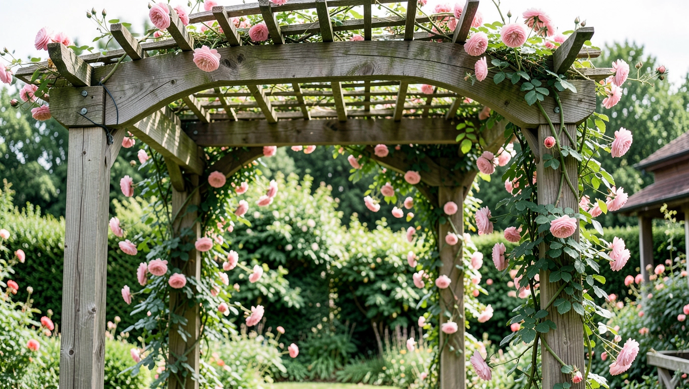 jak zrobić pergolę na róże pnąca