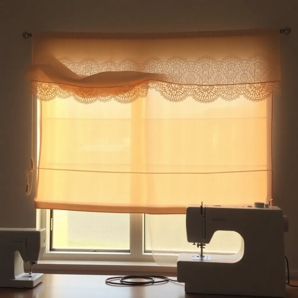 Jak zrobić roletę rzymską z firanki