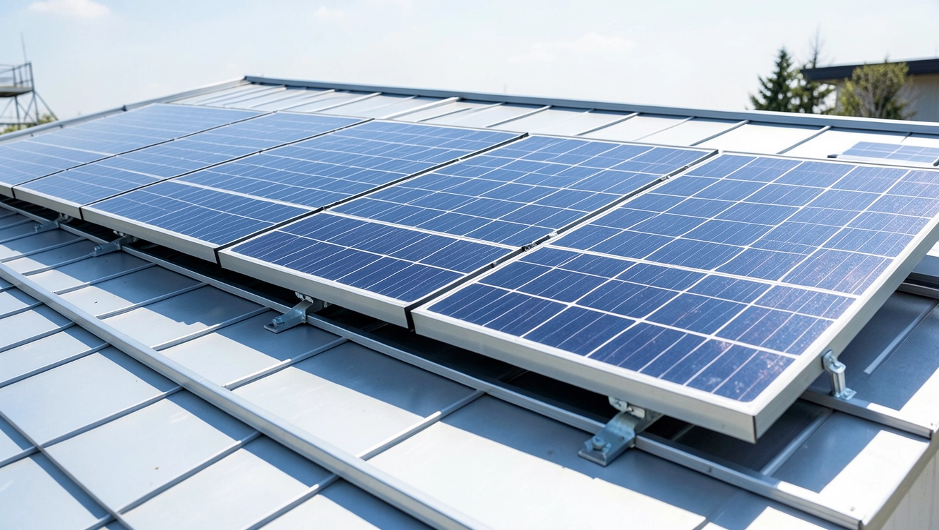 Jaki kąt paneli na dachu płaskim