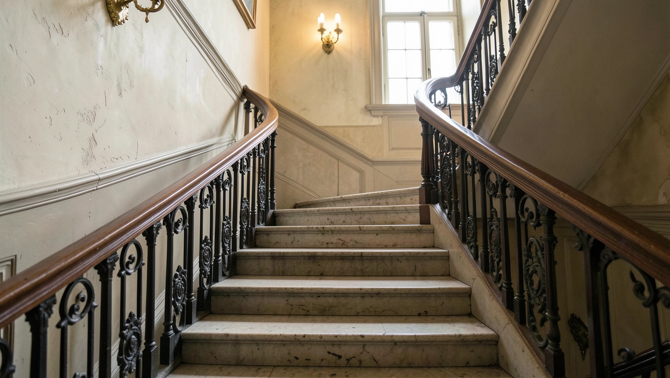 Klatka schodowa w kamienicy aranżacje