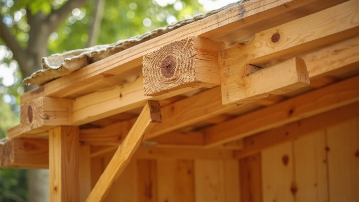 Konstrukcja dachu jednospadowego drewnianego