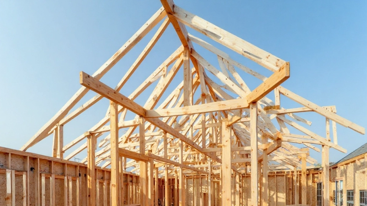 Kratownica drewniana dachowa jednospadowa