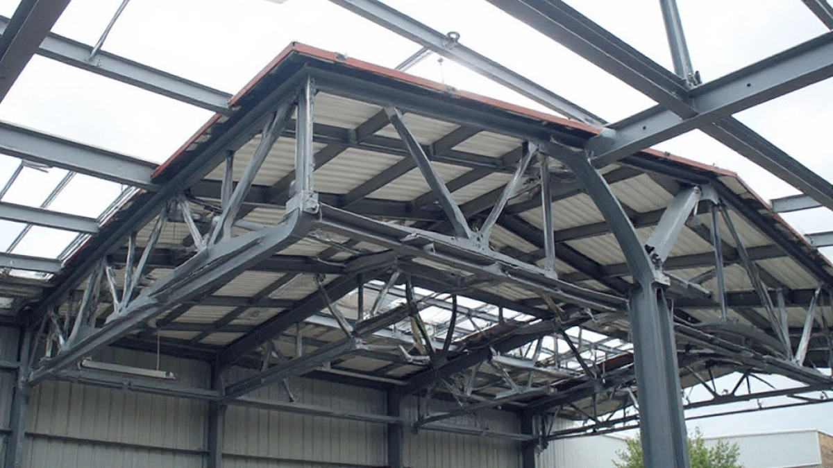 Kratownica stalowa na dach jednospadowy