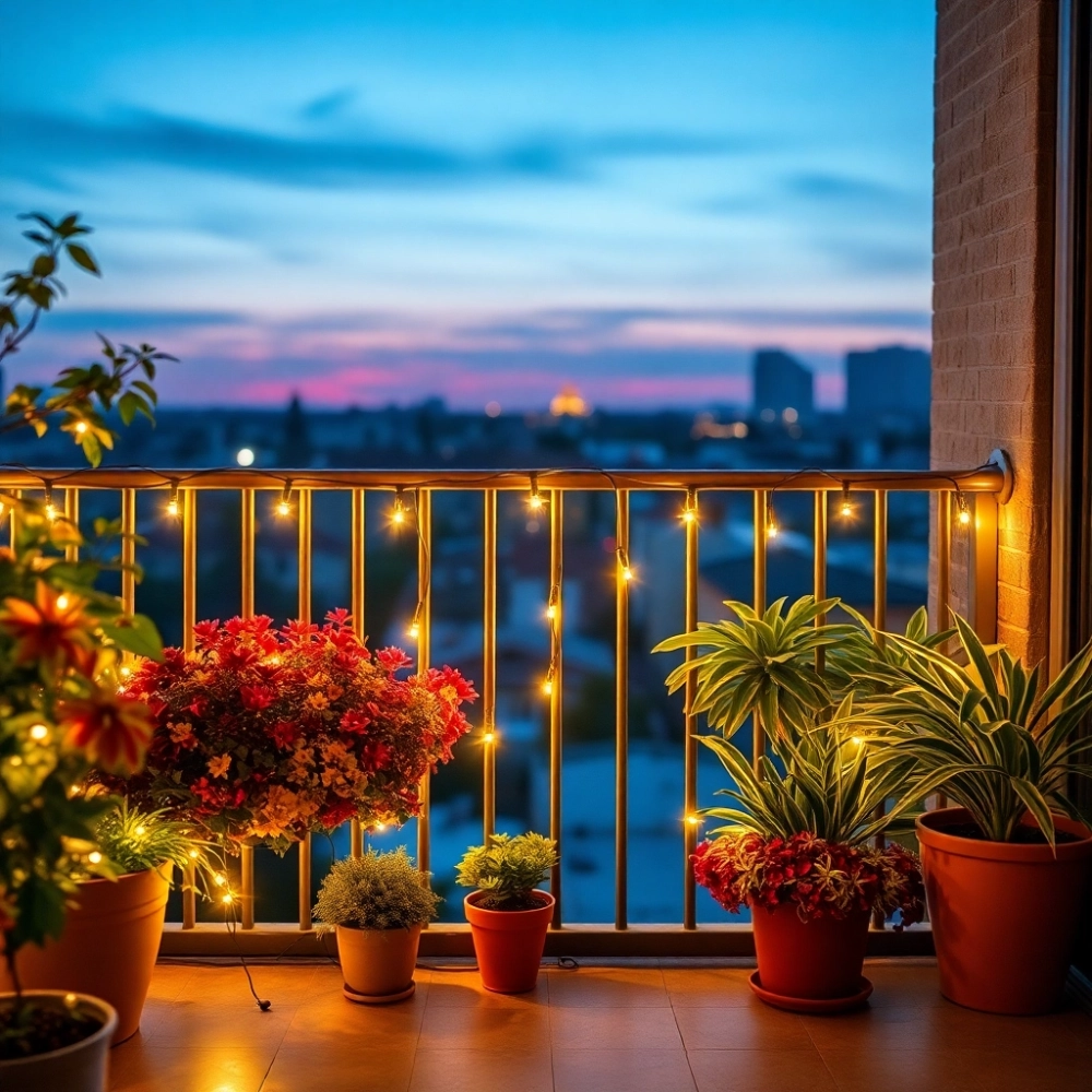 Lampki na balkon na baterie