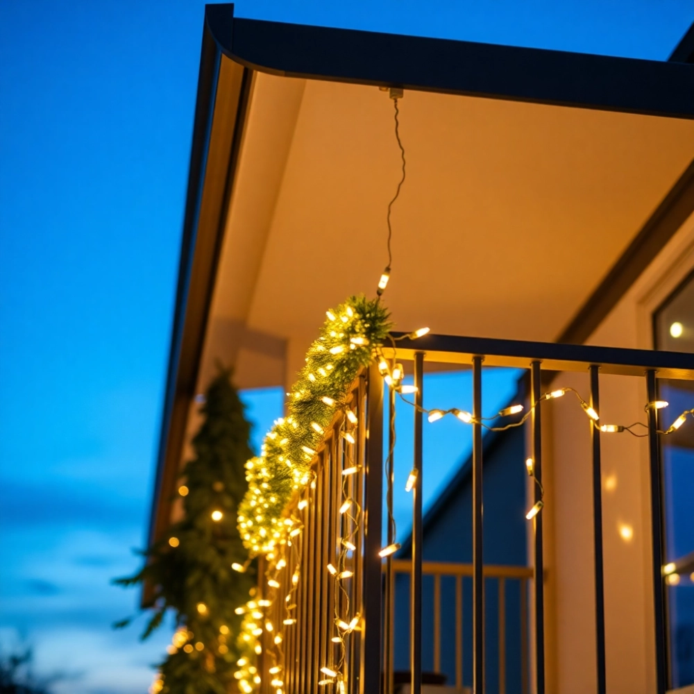 Lampki świąteczne na balkon solarne