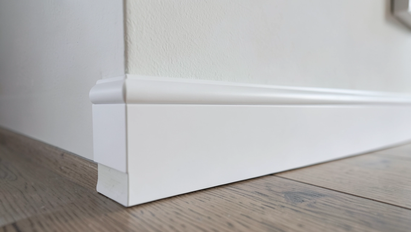 Listwa cokół do schodów biały