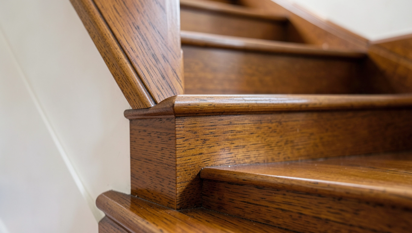 Listwy przy schodach drewnianych