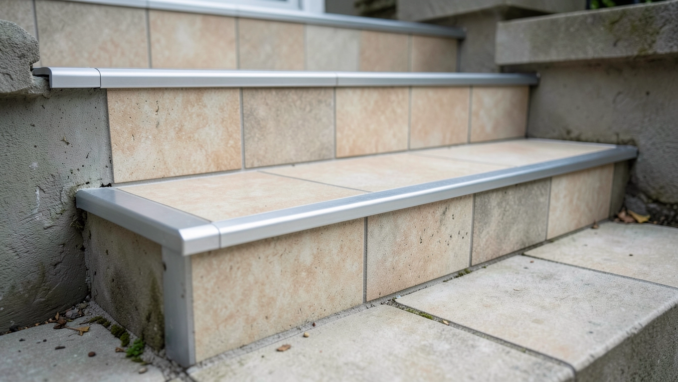 Listwy schodowe do płytek na zewnątrz