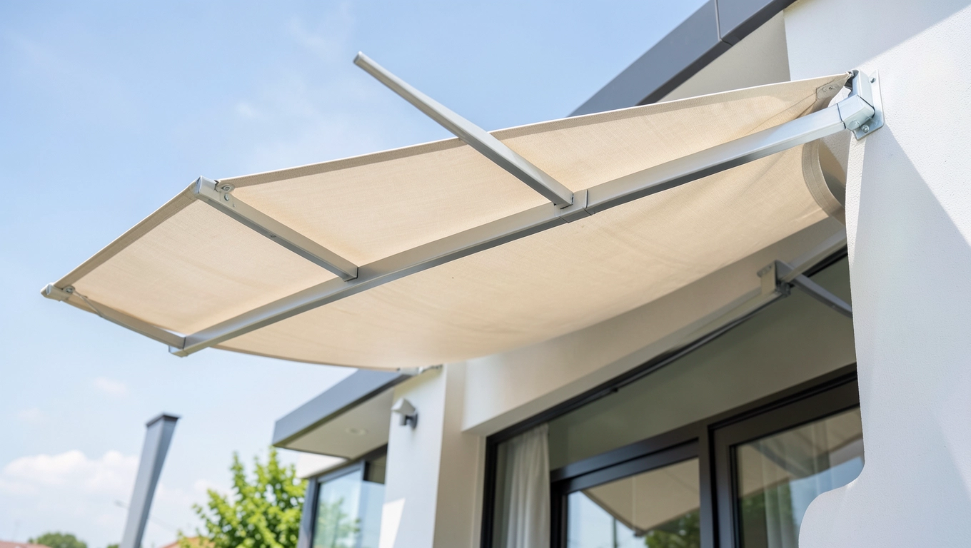 Markiza tarasowa na prowadnicach